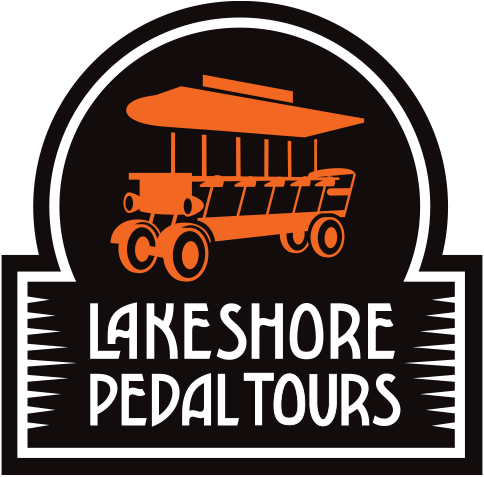 Lakeshore Pedal Tours logo with pedal bike illustration